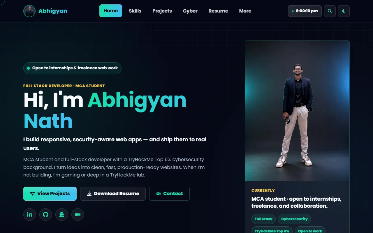 CodeByGyan portfolio preview