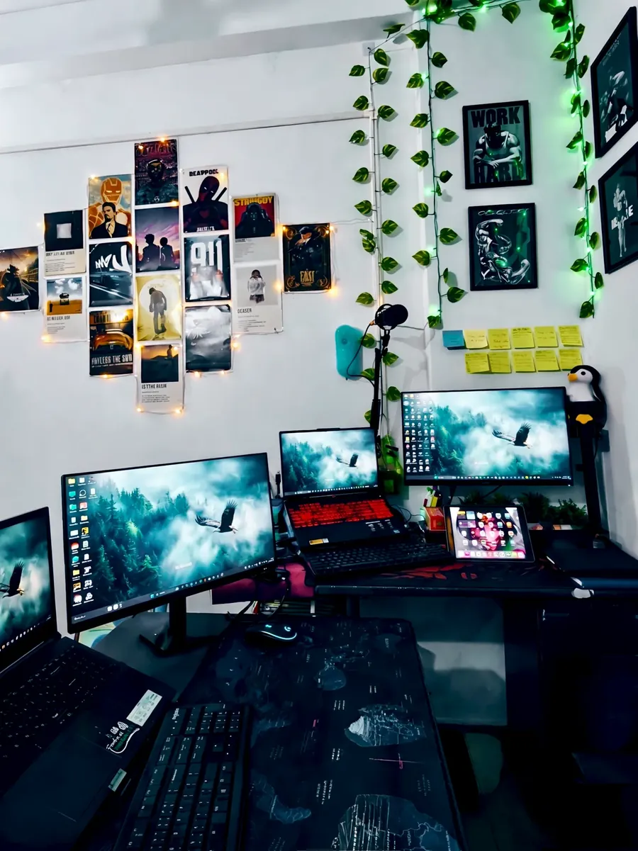 Abhigyan Nath gaming and study setup